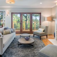 Country home - sofa and table in modern house